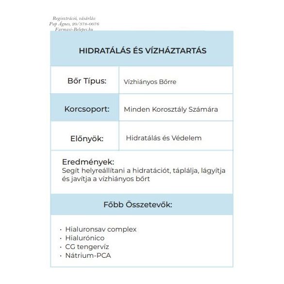 Farmasi Dr. C Tuna  Aqua intenzív hidratáló krém (30 ml)