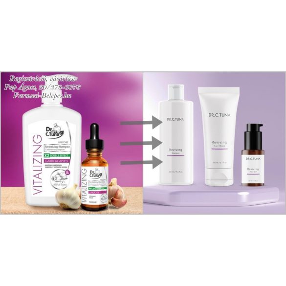 Farmasi Dr. C. Tuna VITALIZING regeneráló hajsampon fokhagymával és capixyllel - 225ml