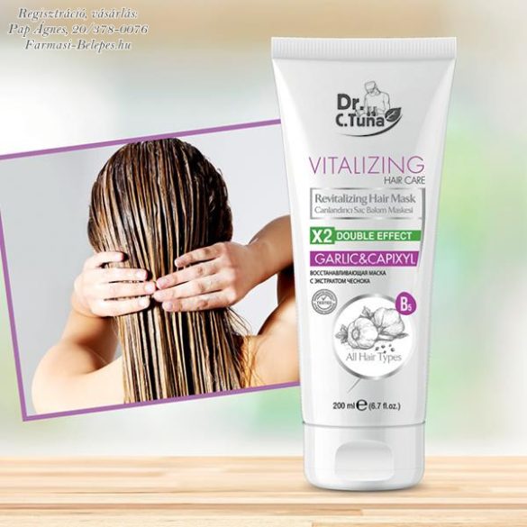 Dr.C. Tuna VITALIZING Regeneráló hajpakolás fokhagymával és Capixyllel, 200 ml