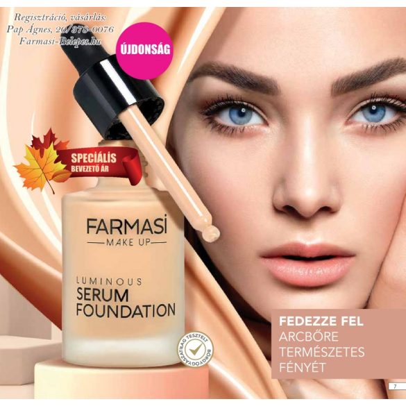 Farmasi Serum Foundation-Fényesítő alapozó szérum